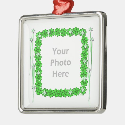 St. Patricks Day Clover Stars (foto lijst) Metalen Ornament (Links)