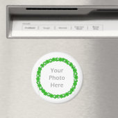 St. Patricks Day Clover Stars (ronde foto lijst) Magneet (Insitu (Vaatwasser))