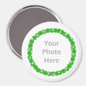 St. Patricks Day Clover Stars (ronde foto lijst) Magneet (Voorkant / Achterkant)