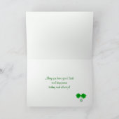 St. Patrick's Day Clover Stars Wide (foto lijst) Kaart (Binnen)