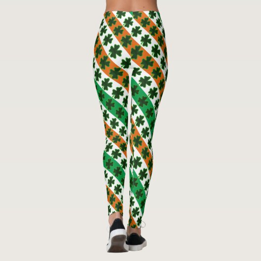 St. Patrick's Day Clover Stripes Leggings (Achterkant)