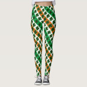 St. Patrick's Day Clover Stripes Leggings (Voorkant)