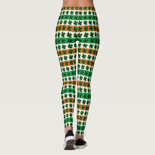 St. Patrick's Day Clover Stripes Leggings (Achterkant)