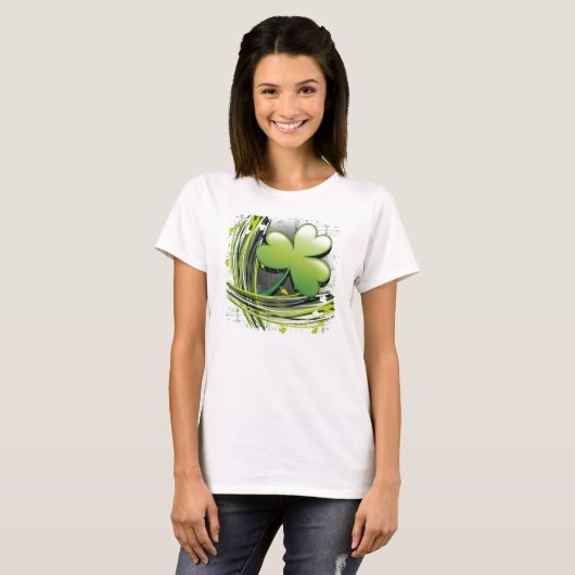 St Patrick's Day Clover T-shirt (Voorkant volledig)