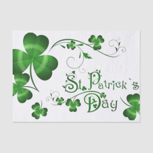St Patricks Day Clover Tissuepapier (Voorkant)