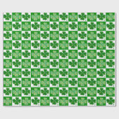St Patrick's Day Clovers Cadeaupapier (Vlak)