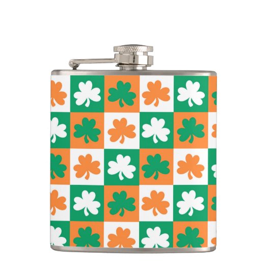 St. Patrick's Day Clovers Heupfles (Voorkant)