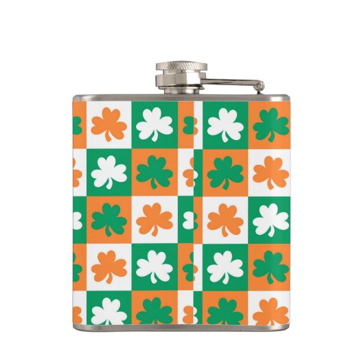 St. Patrick's Day Clovers Heupfles (Achterkant)