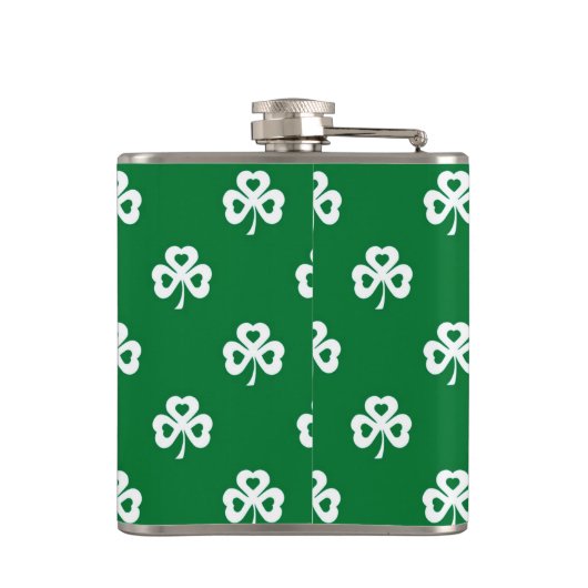 St. Patrick's Day Clovers Heupfles (Achterkant)