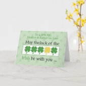 St. Patrick's Day Clovers Kaart (Gele Bloem)
