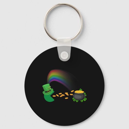 St Patricks Day Clovers Leuke Jongens Meisjes Kind Sleutelhanger (Voorkant)