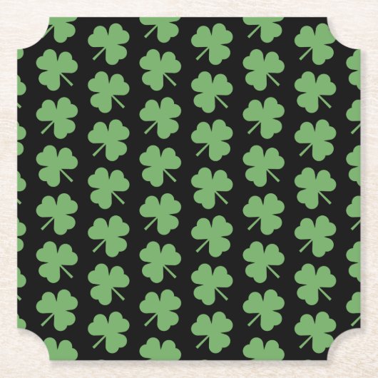 St. Patrick's Day Clovers Paper Onderzetters (Voorkant)