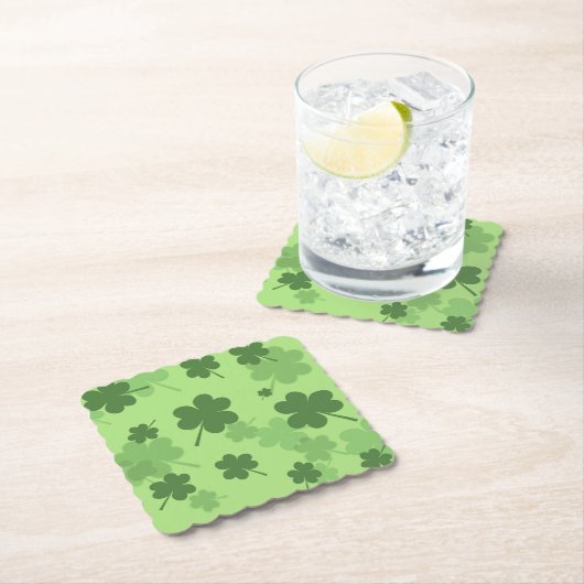 St. Patrick's Day Clovers Paper Onderzetters (Insitu)