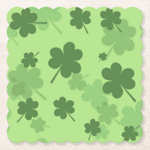 St. Patrick's Day Clovers Paper Onderzetters