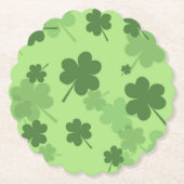 St. Patrick's Day Clovers Paper Onderzetters (Voorkant)