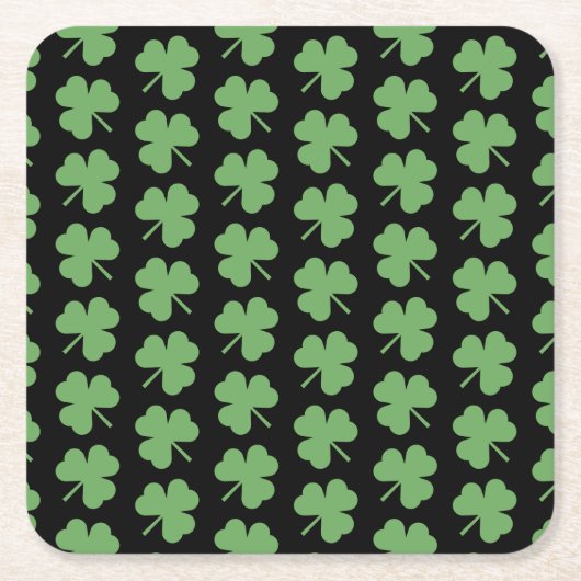 St. Patrick's Day Clovers Paper Onderzetters (Voorkant)
