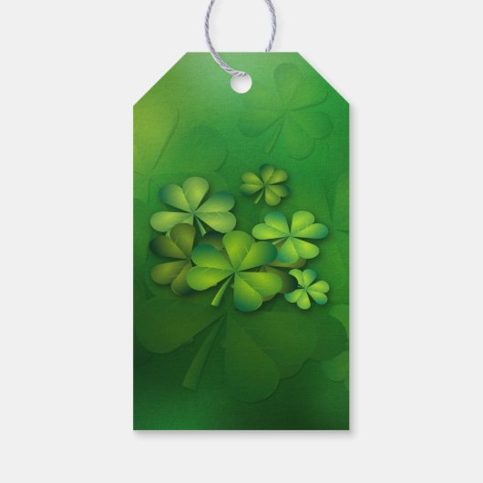 St Patrick's Day - Clovers/Shamrocks Cadeaulabel (Achterkant)