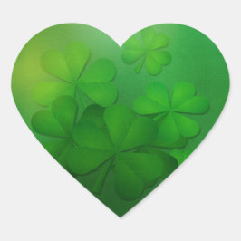 St Patrick's Day - Clovers/Shamrocks Hart Sticker