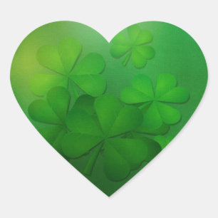 St Patrick's Day - Clovers/Shamrocks Hart Sticker