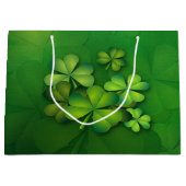 St Patrick's Day - Clovers/Shamrocks Large Cadeautasje (Voorkant)