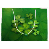 St Patrick's Day - Clovers/Shamrocks Large Cadeautasje (Achterkant)