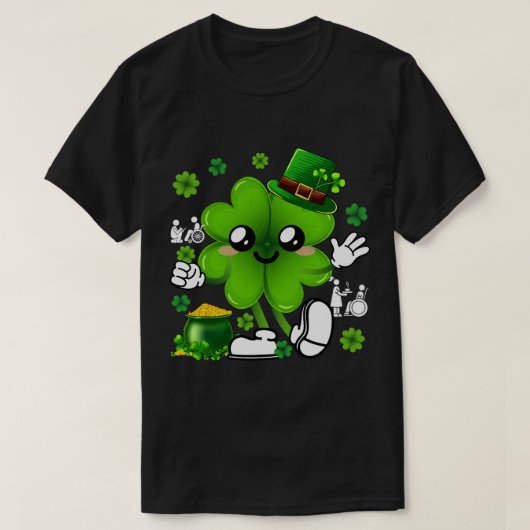 St. Patricks Day Clovers Sociaal werker Shamrocks T-shirt (Design voorkant)