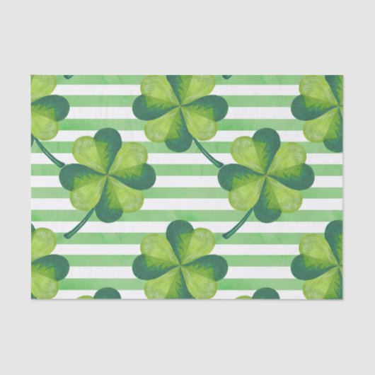 St. Patrick's Day Clovers Tissuepapier (Voorkant)
