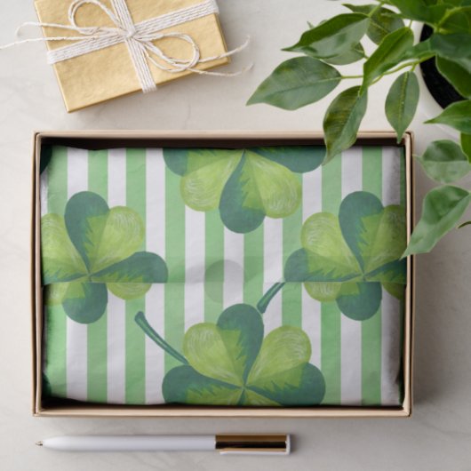 St. Patrick's Day Clovers Tissuepapier (Geschenk)