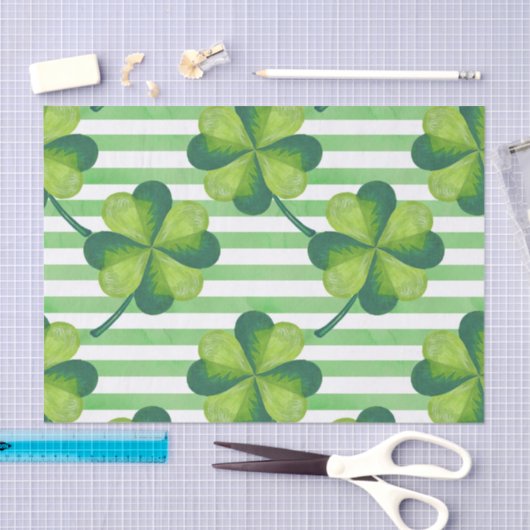 St. Patrick's Day Clovers Tissuepapier (Craft)