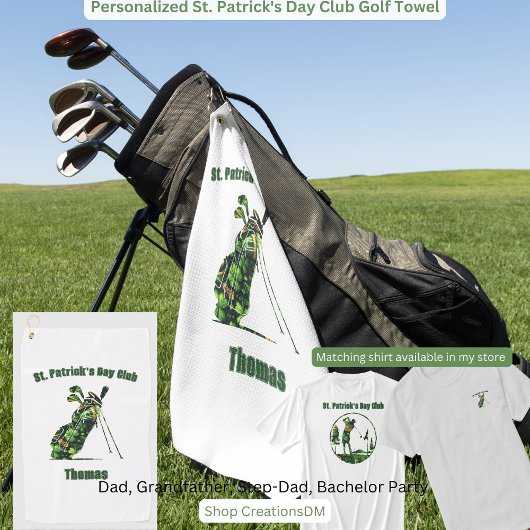 St. Patrick's Day Club gepersonaliseerde golfhandd Golfhanddoek