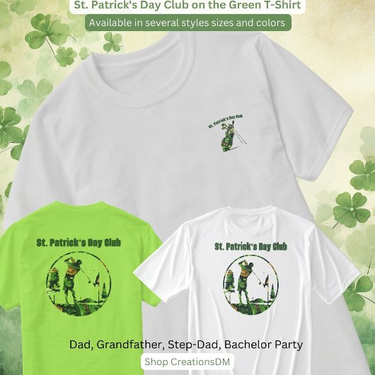 St. Patrick's Day Club op het groene T-shirt