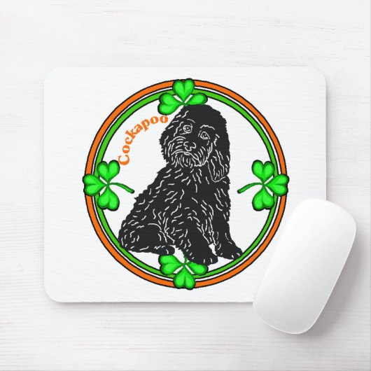 St. Patrick's Day Cockapoo Muismat (Met muis)