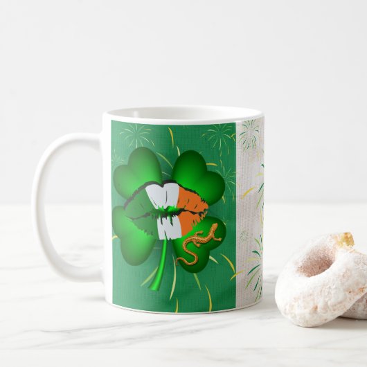 St Patrick's Day Coffee Mok (Met donut)