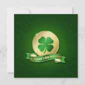 St. Patrick's Day Coin Shamrock Kaart (Voorkant)