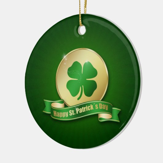 St. Patrick's Day Coin Shamrock Keramisch Ornament (Links)