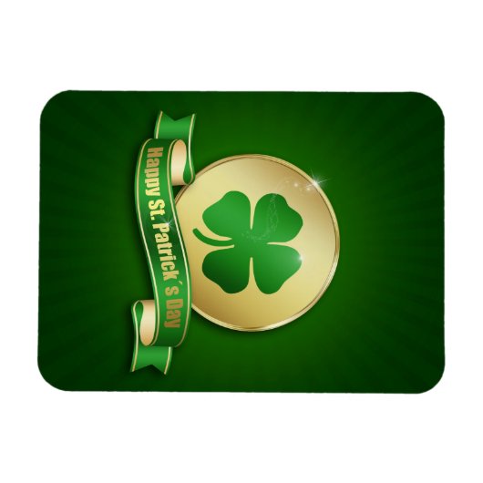 St. Patrick's Day Coin Shamrock Magneet (Horizontaal)