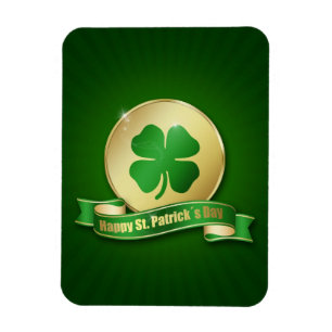 St. Patrick's Day Coin Shamrock Magneet