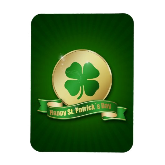St. Patrick's Day Coin Shamrock Magneet (Verticaal)
