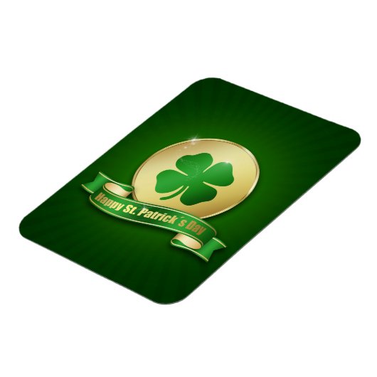St. Patrick's Day Coin Shamrock Magneet (Linkerzijde)