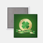 St. Patrick's Day Coin Shamrock Magneet (Voorkant / Achterkant)