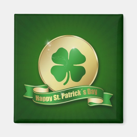 St. Patrick's Day Coin Shamrock Magneet (Voorkant)