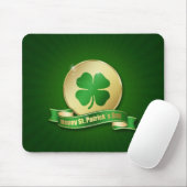 St. Patrick's Day Coin Shamrock Muismat (Met muis)