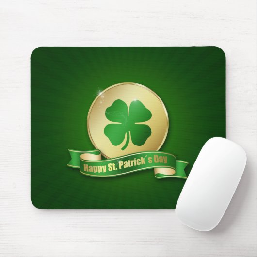 St. Patrick's Day Coin Shamrock Muismat (Met muis)