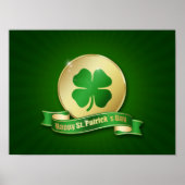 St. Patrick's Day Coin Shamrock Poster (Voorkant)