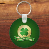 St. Patrick's Day Coin Shamrock Sleutelhanger (Voorkant)