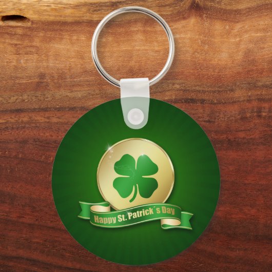 St. Patrick's Day Coin Shamrock Sleutelhanger (Voorkant)