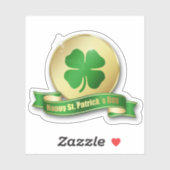 St. Patrick's Day Coin Shamrock Sticker (Vel)