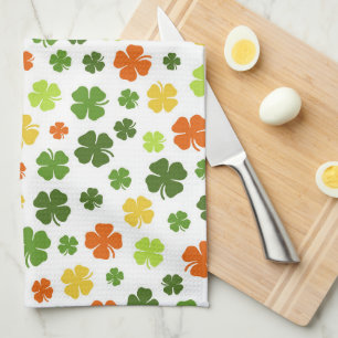 St Patricks Day Colorful Shamrocks Green Irish Fun Theedoek