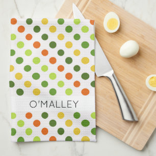 St Patricks Day Colorful Stippen NAME Irish Fun Theedoek