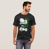St Patrick's Day Concrete Mixer Road Roller Lucky T-shirt (Voorkant volledig)